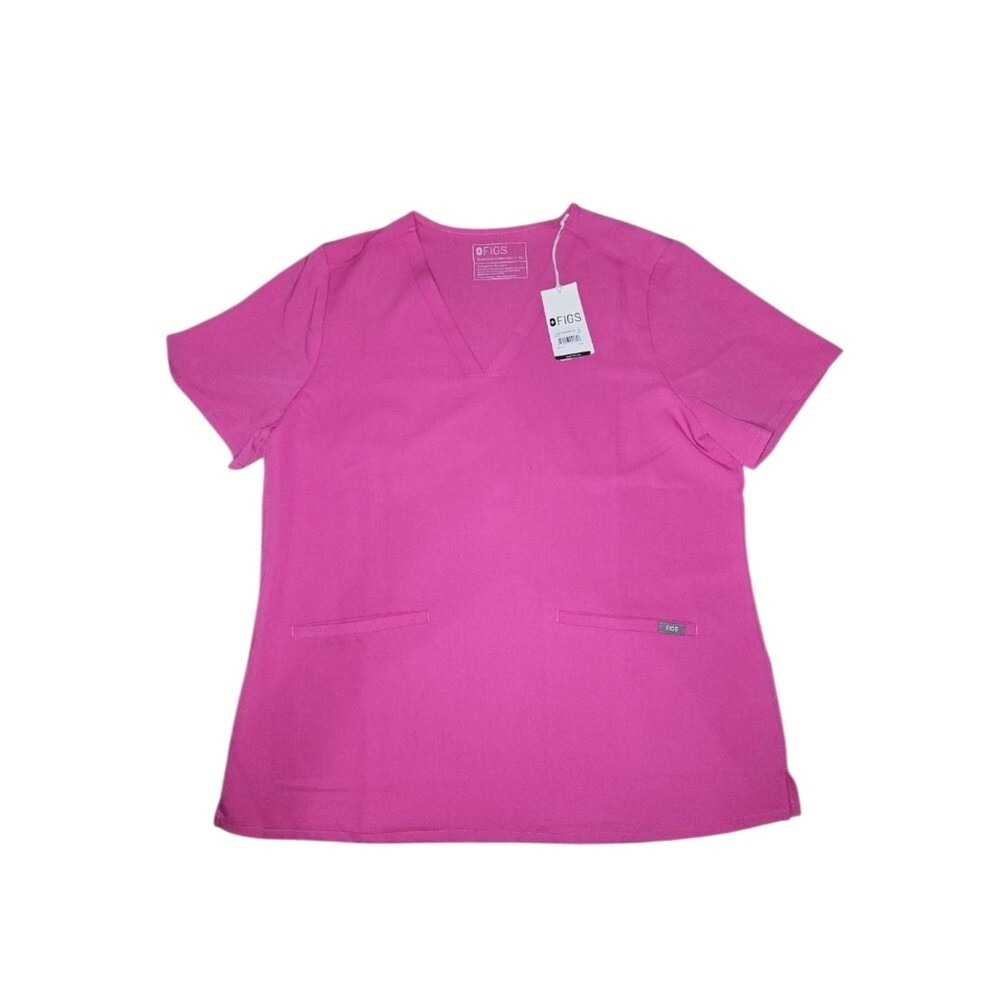 Figs Technical Collection Pink Srub Top Women's Size XL NWT